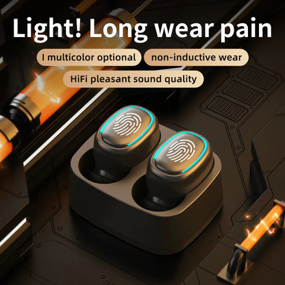 Wireless Bluetooth Headset Touch Light Mini High Quality Earplugs Anti-Sweat HD Sound Quality Stereo Universal Headset