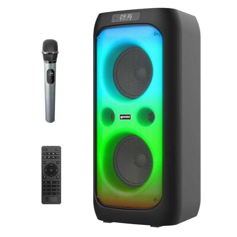 Gemini Sound GGO-2650L: 200W Portable Bluetooth Party Boombox with Dual 6.5” Woofers & Vibrant LED Light Show