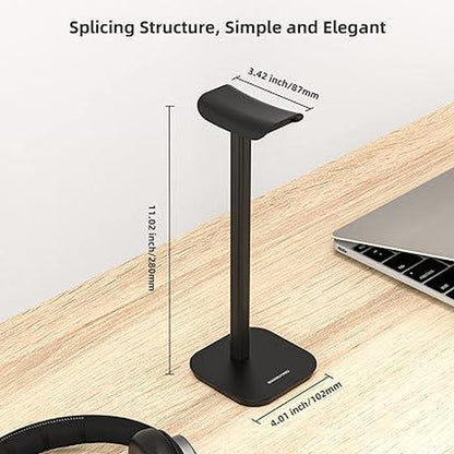 Headphone Stand - Desktop Holder for Airpods Max, Beats, Sony & More (Black) Accessories Aluminum Headset