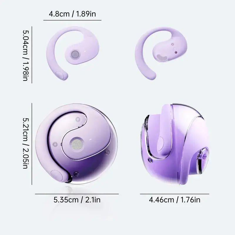 Wireless Earphone, Ear-Hanging Design TWS Earbuds, Stereo Sound Bluetooth-Compatible Earphone for Sports Gaming, Headphone