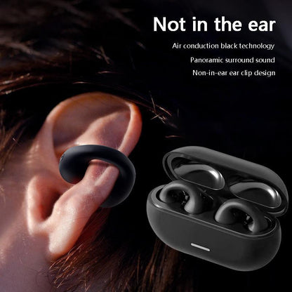 Wireless Ear Clip Headphone, 1 Count Mini Open Ear Headphones Wireless Bluetooth-Compatible for Gym Running Sports Workout Cyclin