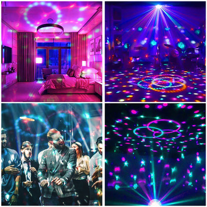 Disco Party Lights Strobe LED DJ Ball Sound Activated Bulb Dance Lamp Decoration