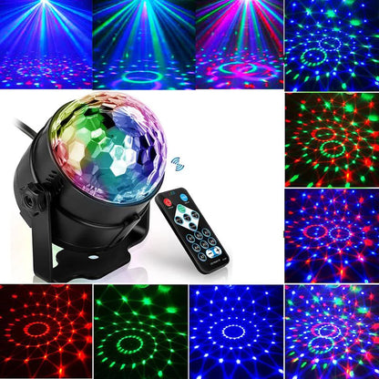 Disco Party Lights Strobe LED DJ Ball Sound Activated Bulb Dance Lamp Decoration