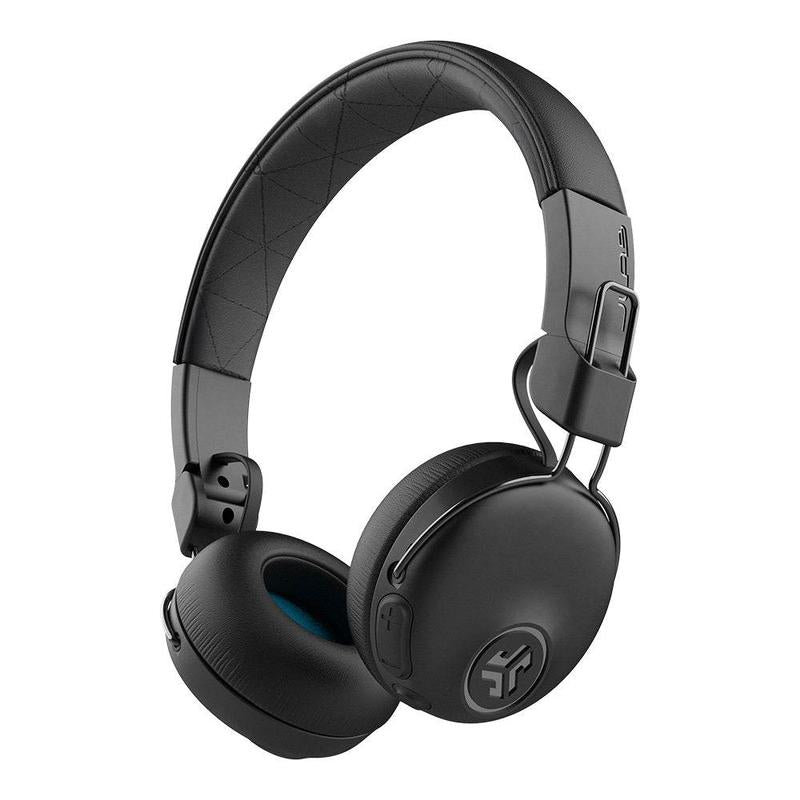 Jlab Studio ANC On-Ear Wireless Headphones, Black, 34+ Hour Bluetooth 5 Playtime, 28+ Hour with Active Noise Cancellation, EQ3 Custom Sound, Ultra-Plush Faux Leather & Cloud Foam Cushions