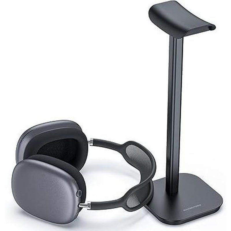 Headphone Stand - Desktop Holder for Airpods Max, Beats, Sony & More (Black) Accessories Aluminum Headset